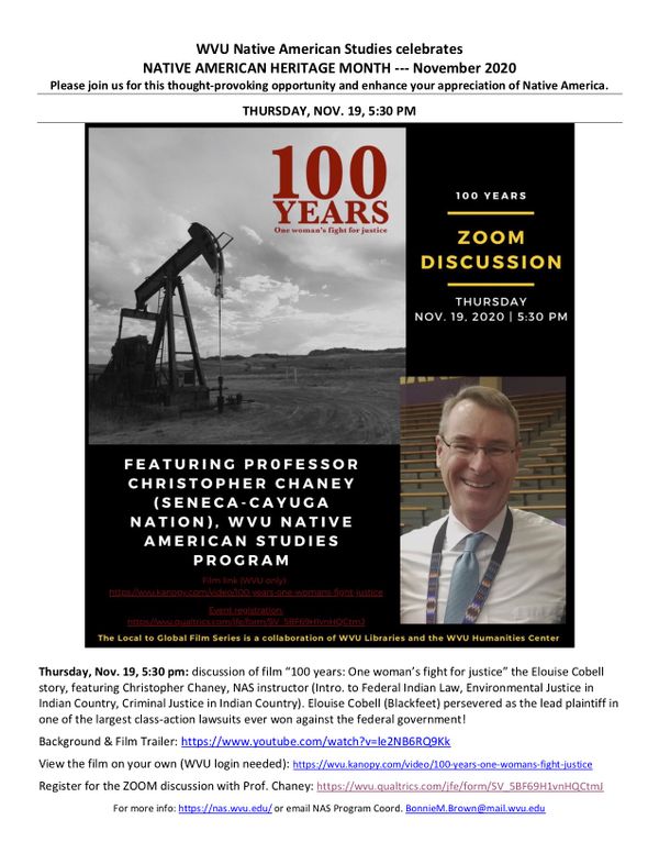 flier 100 years film with Chaney discussion